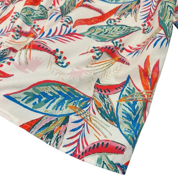 C + D + M Women’s bright floral blouse, tropical, bell sleeves, M - Picture 2 of 6